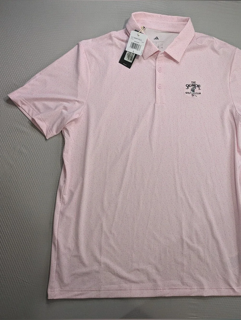 Adidas The Sagamore Golf Club Polo Shirt Mens L Pink NWT